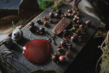 Load image into Gallery viewer, The Forest Haunt  | Brandy Pond. Long Gemstone Pendant Necklace.