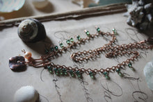 Load image into Gallery viewer, Sea's Rapture | The Conjurer ~ Clíodhna. Beaded Fringe Pendant Necklace.