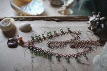 Load image into Gallery viewer, Sea's Rapture | The Conjurer ~ Clíodhna. Beaded Fringe Pendant Necklace.