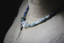 Load image into Gallery viewer, Sea's Rapture | Delphic. Hand-strung Beaded Gemstone Necklace.