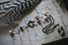 Load image into Gallery viewer, Maiden Earth. Gemstone & Quatrefoil Necklace.