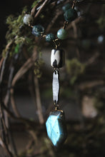 Load image into Gallery viewer, The Kelpie's Keep. Storyteller Series. Beaded Gemstone Pendant Necklace.