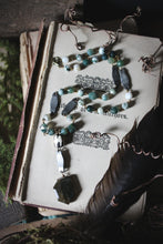 Load image into Gallery viewer, The Kelpie's Keep. Storyteller Series. Beaded Gemstone Pendant Necklace.