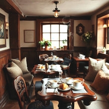 Load image into Gallery viewer, The Haefen Tearoom. Storyteller Series. FIRST EDITION. Hand Crocheted Infinity Scarf.