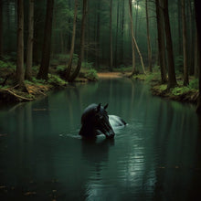 Load image into Gallery viewer, The Kelpie's Keep. Storyteller Series. Beaded Gemstone Pendant Necklace.