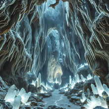 Load image into Gallery viewer, The Zadkiel Cavern. Storyteller Series. FIRST EDITION. Hand Crocheted Infinity Scarf.