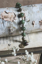 Load image into Gallery viewer, Fleur. Hand Beaded Czech Glass & Jasper Bracelet.