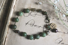 Load image into Gallery viewer, Fleur. Hand Beaded Czech Glass & Jasper Bracelet.
