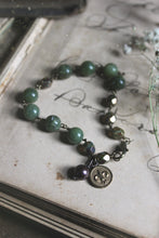 Load image into Gallery viewer, Fleur. Hand Beaded Czech Glass & Jasper Bracelet.