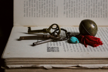 Load image into Gallery viewer, The Gatekeeper | Boheme. Rustic Brass & Tassel Keykeep.