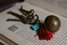 Load image into Gallery viewer, The Gatekeeper | Boheme. Rustic Brass & Tassel Keykeep.