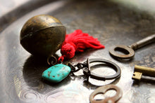 Load image into Gallery viewer, The Gatekeeper | Boheme. Rustic Brass & Tassel Keykeep.