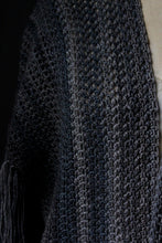 Load image into Gallery viewer, Rustic Hand Crocheted Fringed Cloak . wild & willow Collection. "Direwolf".
