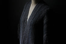 Load image into Gallery viewer, Rustic Hand Crocheted Fringed Cloak . wild & willow Collection. "Direwolf".