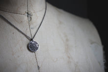 Load image into Gallery viewer, Cathedral. Antiqued Silver & Gunmetal Pendant Necklace.
