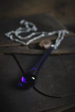 Load image into Gallery viewer, A Winter's Night |  Winter's Dram. Antiqued Silver & Vintage Glass Necklace.