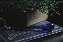 Load image into Gallery viewer, A Winter's Night |  Winter's Dram. Antiqued Silver & Vintage Glass Necklace.