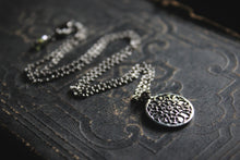 Load image into Gallery viewer, Cathedral. Antiqued Silver & Gunmetal Pendant Necklace.