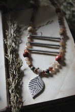 Load image into Gallery viewer, November's Eve. Hand-strung Long Beaded Pendant Necklace.