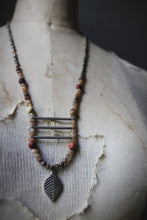 Load image into Gallery viewer, November's Eve. Hand-strung Long Beaded Pendant Necklace.