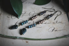 Load image into Gallery viewer, The Sacred Grove | Storyteller Series. Sacred Grove Earrings, No.2  Hand-beaded Linear Drop Earrings.