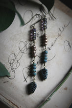 Load image into Gallery viewer, The Sacred Grove | Storyteller Series. Sacred Grove Earrings, No.2  Hand-beaded Linear Drop Earrings.