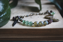 Load image into Gallery viewer, The Sacred Grove | Starling. Gemstone & Glass Beaded Charm Bracelet.