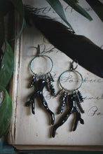 Load image into Gallery viewer, The Sacred Grove | Vespertine. Vintage Acrylic & Glass Bead Earrings.