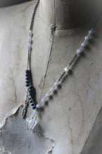 Load image into Gallery viewer, The Crystal Forest | Frosted Plume. Gemstone & Ceramic Necklace.