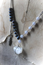 Load image into Gallery viewer, The Crystal Forest | Frosted Plume. Gemstone & Ceramic Necklace.