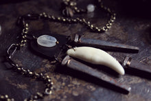 Load image into Gallery viewer, Erebus Holt | No.2. Storyteller Series. Antiqued Brass, Antique Nail & Moonstone Necklace.