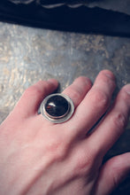 Load image into Gallery viewer, Vintage Artisan Tourmalinated Quartz & Sterling Silver Ring.