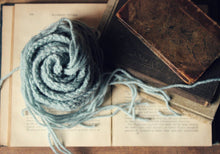 Load image into Gallery viewer, Hand Crocheted Ribbon Scarf. wild & willow Collection. "Distant Rain".