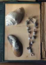 Load image into Gallery viewer, Spirit of the Water. Beaded Gemstone, Wood & Fossilized Coral Bracelet.