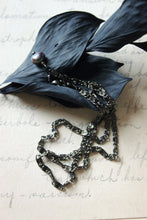 Load image into Gallery viewer, Dream Laced. Single Black Freshwater Pearl Wrap Bracelet & Necklace.