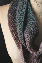 Load image into Gallery viewer, The Sacred Grove. Storyteller Series. SECOND EDITION.  Hand Crocheted Infinity Scarf.