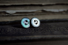 Load image into Gallery viewer, Folk | Night 004. Vintage Black MOP Shell Button Stud Earrings.