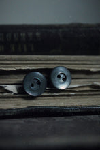 Load image into Gallery viewer, Folk | Night 004. Vintage Black MOP Shell Button Stud Earrings.