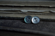 Load image into Gallery viewer, Folk | Night 004. Vintage Black MOP Shell Button Stud Earrings.
