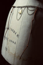 Load image into Gallery viewer, Rambler. Boho Suede Lace, Vintage Brass & Honey Quartz Hip Belt.