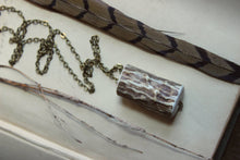 Load image into Gallery viewer, Deerheart. Rustic Fallen Deer Antler & Antiqued Brass Necklace.