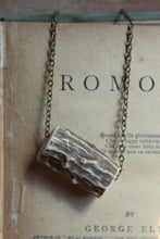 Load image into Gallery viewer, Deerheart. Rustic Fallen Deer Antler & Antiqued Brass Necklace.