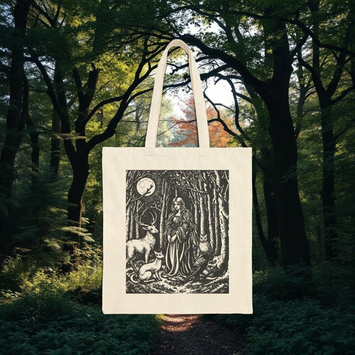 A Girl & Her Forest Friends |  Canvas Tote Bag