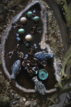 Load image into Gallery viewer, Along the River |  Riverbend. Artisan Glass &amp; Gemstone Charm Bracelet.