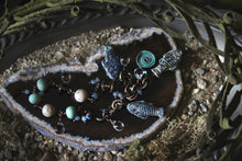 Load image into Gallery viewer, Along the River |  Riverbend. Artisan Glass &amp; Gemstone Charm Bracelet.