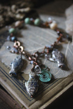 Load image into Gallery viewer, Along the River |  Riverbend. Artisan Glass &amp; Gemstone Charm Bracelet.