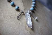 Load image into Gallery viewer, Along the River |  Headwaters. Artisan Glass &amp; Gemstone Necklace.