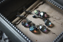 Load image into Gallery viewer, Northern Lights | Daylight in The Night. Artisan Glass Drop Earrings.