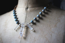 Load image into Gallery viewer, Along the River |  Headwaters. Artisan Glass &amp; Gemstone Necklace.