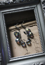 Load image into Gallery viewer, Northern Lights | Daylight in The Night. Artisan Glass Drop Earrings.